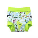 1 x RAW Customer Returns BabyPreg Baby Kids Swim Shorts Happy Nappy Tummy Protection High Waisted Swimming Shorts 2-3 Years, Green  - RRP €20.4