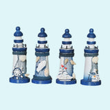 1 x RAW Customer Returns Healifty Mini Wooden Lighthouse Mediterranean Figurines Nautical Miniature Decorative Ornaments Mixed Style 1 Piece - RRP €22.8