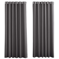 1 x RAW Customer Returns PONY DANCE living room curtains with eyelets, blackout curtains, thermal curtain, extra wide curtains, set of 2, H 245 x W 200 cm, heat-insulating curtains, gray, opaque - RRP €58.95