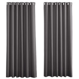 1 x RAW Customer Returns PONY DANCE living room curtains with eyelets, blackout curtains, thermal curtain, extra wide curtains, set of 2, H 245 x W 200 cm, heat-insulating curtains, gray, opaque - RRP €58.95