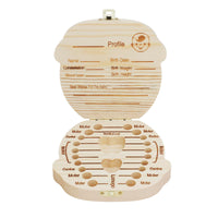 1 x Brand New IPENNY Children s Tooth Box Baby Teeth Wooden Box Storage Box Infant Teeth Storage Box Milk Teeth Memory Boxes Children s Memory Box Baby Gifts Organizer Baby Case Baptism Birthday - RRP €20.4