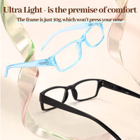 1 x Brand New LUFF Reading Glasses Men Women - Anti-Blue Light Lightweight Computers HD Reader Fashion Clear Eyeglasses 4 PACK - RRP €19.99