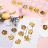 1 x RAW Customer Returns Rebanky 18 Pieces Wax Stamp Heads, Wooden Stamp Wax Seal with Wax Seal Stamp Handle Wax Seal Set Wedding Wax Seal Stamp Tree and Heart with Storage Box for DIY Cards 18 Styles  - RRP €12.99