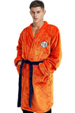 1 x Brand New IUTOYYE Men s Bathrobe Pajamas Sleepwear Super Soft Shawl Collar Nightwear Orange - RRP €40.66