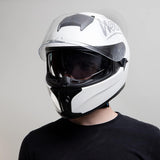 1 x RAW Customer Returns Westt Full Face Motorcycle Helmet with Double Sun Visor Men Women Touring Racing Scooter Chop Motorbike Moped, ECE DOT Certified - RRP €78.49