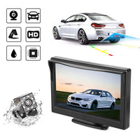 1 x RAW Customer Returns Car Monitor TFT LCD 2CH Video Input Rear View Camera with 8LEDs Night Vision Waterproof Camera 5 Inch - RRP €45.99