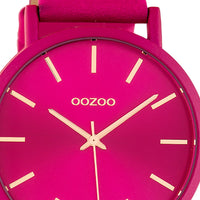 1 x RAW Customer Returns Oozoo ladies watch with leather strap 42 MM Colours of Oozoo Unicolor Pink C10448 - RRP €50.36