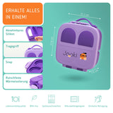 12 x Brand New JOOKI lunch box with compartments for children - BPA-free, compartments, 1400 ml, easy to clean, ideal lunch box for school, travel, kindergarten purple  - RRP €277.08