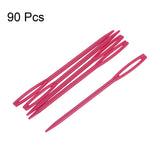 2 x Brand New sourcing map 90pcs Plastic Sewing Needles, 7cm Length Large Eye Blunt Needles Learning Needles for Sewing Handmade Craft DIY Notes Sewing, Purple - RRP €12.74