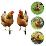 7 x RAW Customer Returns YARNOW 4 Pieces Decorative Stakes Lawn Garden Inserts for Hens Chicken Art Animals Family Backyard Ornament Outdoor Stand Silhouette - RRP €187.39