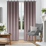 1 x RAW Customer Returns FLYing Curtains - Curtains for the living room, bedroom - Opaque curtain with eyelets, velvet curtain, eyelet curtain - 1 piece - 145 x 250 cm - Heather - RRP €22.08