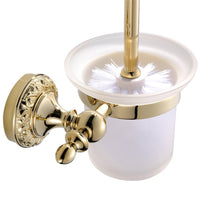 1 x RAW Customer Returns CASEWIND toilet brush gold, toilet brush holder brass, toilet brush set wall mounting stand with drilling bathroom - RRP €33.16