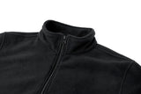 1 x Brand New Oralidera men s fleece sweatshirt, long-sleeved fleece pullover, troyer with quarter zip, winter pullover, fleece jackets, jumper with stand-up collar, black, XXL - RRP €27.6