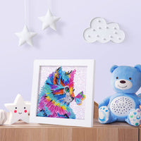 2 x Brand New YOUDALIS 5D DIY Diamond Painting Set Cat and Butterfly Diamond Painting Pictures Full Drill Embroidery Painting with Wooden Frame for Children Girls Adults 18 18cm - RRP €40.8