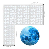 5 x Brand New 435pcs Luminous Stars Wall Stickers, Luminous Stars, Polka Dot and Moon Pattern, DIY Wall Stickers for Boys and Girls, DIY Bedroom Decoration - RRP €114.0