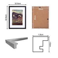 1 x RAW Customer Returns Joyshare Large Picture Frame 30x40 cm Wood, Vintage Collage Picture Frame White - RRP €16.13