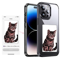 1 x RAW Customer Returns KSOPUERT Smart Ink Screen Phone Case Compatible with iPhone 15 PRO Max, Drop Proof, Support 3.5 Inch Image Display, Black - RRP €59.4