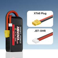 1 x RAW Customer Returns Hilldow M9 RC Battery 3S LiPo Battery 11.1V 120C 1600mAh with XT60 Plug, 2 Pack Lipo Battery Rechargeable for RC Airplane UAV Drone FPV - RRP €38.5