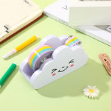 1 x RAW Customer Returns TOYANDONA Desktop Tape Dispenser Decorative Cartoon Cloud Tape Cutter with Rainbow Tape Cartoon Cloud Desk Stationery Accessories for Office School - RRP €11.89