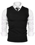 1 x RAW Customer Returns iClosam men s sweater vest V-neck comfort fit cotton knitted vest - RRP €27.19