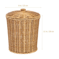 1 x Brand New Warmhm Storage Basket With Lid Vintage Toy Storage Box Large Laundry Basket With Lid Bread Basket Laundry Basket Seagrass Laundry Basket Clothes Storage Basket - RRP €23.18