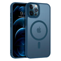 1 x RAW Customer Returns VENINGO Case for iPhone 12 12 Pro 6.1 inch, Compatible with MagSafe, Protective Case Shockproof Matte Transparent 360 Degree Heavy Duty Full Protection Bumper Case Blue  - RRP €21.6