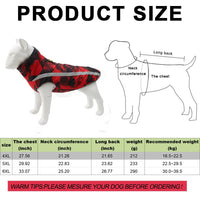 1 x Brand New 6XL Waterproof Dog Coat Jacket Winter Warm Dog Sports Jacket with Hole Harness Reflective Strip Windproof Snowsuit for Large Medium Dog Clothes Red - RRP €19.81