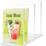 2 x RAW Customer Returns 4pcs acrylic stand table stand A4 Din stand table stand angled poster stand menu card holder advertising stand table card holder presentation stand sign holder a4 stand - RRP €39.98