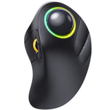 1 x RAW Customer Returns ProtoArc EM03 Wireless Trackball Mouse Bluetooth, RGB Wireless Trackball Mouse with Finger Control, Rechargeable Ergonomic Mouse, Multi-Devices, Compatible with iPad, Mac, Windows - RRP €59.48