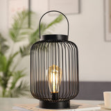 1 x Brand New JHY DESIGN Large Hanging Lamp Battery Operated 28cm High Lantern Style Table Lamp with 6 Hour Timer for Hallway Living Room Gift Party Garden Outdoor Cylinder, with 1m USB Power Connection  - RRP €35.6