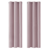 1 x RAW Customer Returns Deconovo Curtains Opaque Blackout Curtains Cold Protection 160x107cm HeightxWidth , Light Pink, Set of 2 - RRP €30.95