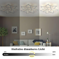 1 x RAW Customer Returns Smart LED Deckenleuchte Dimmbar, Compatible with Alexa Google Home, Deckenlampe Wohnzimmer mit alexa steuerbar, Anwendbar f r Schlafzimmer K che Kinderzimmer Wohnzimmer 10 Heads 81cm 90W - RRP €121.0