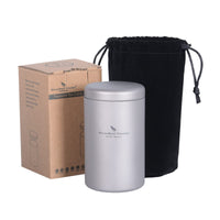 1 x RAW Customer Returns iBasingo Titanium Tea Canister Coffee Canisters 200ml Small Tea Caddy Portable Mini Tin Jar Coffee Powder Storage Container Outdoor Travel Small Exquisite Salt Pepper Spice Jar Ti3210D - RRP €26.2