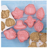 5 x Brand New 8 piece cookie cutters autumn set, 3D autumn cookie cutters, biscuit fondant cutters, cookie cutters, cookie cutters, plastic cookie moulds - RRP €102.0