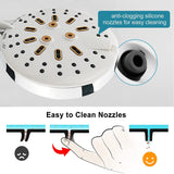 3 x Brand New Water saving shower head, shower head shower, ABS chrome hand shower, 6 jet types shower head high pressure, 131 F discoloration, ergonomic handle, for shower bathtub - RRP €36.0