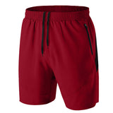 1 x RAW Customer Returns Men s Sports Shorts Quick Drying Sports Trousers Lightweight with Zip Pocket Red, EU-3XL US-2XL  - RRP €24.19