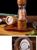 2 x RAW Customer Returns YUNXIASW salt and pepper mill, kitchen salt shaker pepper shaker made of high-quality stainless steel, pepper coarse salt spice mill adjustable with grinder ceramic salt mill height 20.5CM - RRP €20.14