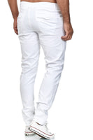 1 x RAW Customer Returns Elara Men s Chino Trousers Slim Fit Stretch Chunkyrayan MEL009-White-32 36 - RRP €29.95