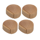 1 x RAW Customer Returns Kukicu Self-adhesive wooden door stopper for parquet floors natural beech wood - Discreet and elegant - 4 pieces - RRP €10.86