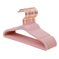 1 x RAW Customer Returns ManGotree Baby Velvet Clothes Hangers with Rose Gold Hooks, 28cm Kids Size, 360 Degree Rotating, Ultra Thin and No Slip Design, 15 Pack Light Pink  - RRP €12.95