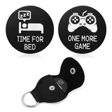 1 x Brand New Funny Decision Maker Coins, Novelty Destiny Flip Coins with Keychains Hug Tokens Gifts for Gamers Game Lovers One More Game Time for Bed Black  - RRP €19.2