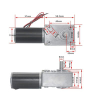 1 x RAW Customer Returns DC 12V Reduction Motor, High Speed Reducing Electric Gear Motors Reversible Worm Gear Motor, 8mm Shaft 12V 12V, 20RPM  - RRP €29.36