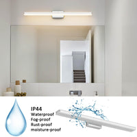 1 x RAW Customer Returns Klighten LED Bathroom Mirror Light 60cm 20W, 2000LM Bathroom Mirror Lamps, Modern Bathroom Mirror Sconces, 110-240V, 3000K Warm White, Chrome - RRP €54.44