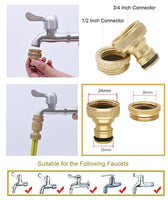 1 x RAW Customer Returns 4 piece hose connector set, brass garden hose connector kit, 1 hose quick connector 1 2 inch, 1 water stop connection, 1 tap connector adapter, 1 hose coupling for hose extension - RRP €14.99