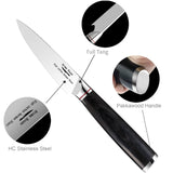 1 x Brand New Aroma House vegetable knife fruit knife 4 inches, kitchen knife small, paring knife very sharp forged blade ergonomic handle cutlery German stainless steel paring knife - RRP €19.99