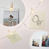 1 x RAW Customer Returns LAC FUTURE fairy lights with clips for photos 5m 50 LED 30 photo clips - teenager room decoration wall warm white  - RRP €9.84