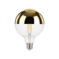 1 x RAW Customer Returns FLSNT Dimmable LED Ediosn Light Bulb Large E27 Vintage, G125 LED Retro Decorative Light Bulb Large Ball, 8W Replaces 60W Incandescent Lamp, 750LM 2700K Warm White, Globe Head Mirror Gold, 1 Piece - RRP €19.99