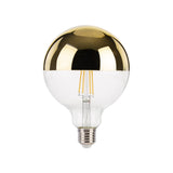 1 x RAW Customer Returns FLSNT Dimmable LED Ediosn Light Bulb Large E27 Vintage, G125 LED Retro Decorative Light Bulb Large Ball, 8W Replaces 60W Incandescent Bulb, 750LM 2700K Warm White, Globe Head Mirror Gold, 1 Piece - RRP €19.67