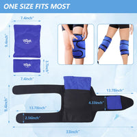 1 x RAW Customer Returns Hilph Cooling Sleeve Knee Cooling Bandage, Cooling Pack to Relieve Knee Pain, Cold Warm Compress Cooling Pad for Knee Replacement Surgery Arthritis Bruises Swelling Blue  - RRP €23.18