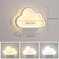 1 x RAW Customer Returns Goeco LED Wall Sconces, Modern Acrylic Cloud Shaped Indoor Wall Lamp, 3000K 4500K 6500K Wall Light for Kids Bedroom, Living Room, Hallway, White - RRP €26.8